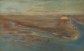 Thumbnail of Leonid Berman (Russian/French/American, 1896-1976) Pêcheurs de mers dans le Vidourle 19 3/4 x 32in (50.2 x 81.3cm) image 1