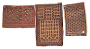 Thumbnail of Two Baluch Rugs and a Yomud Chuval Iran and Turkestan Various sizes image 3