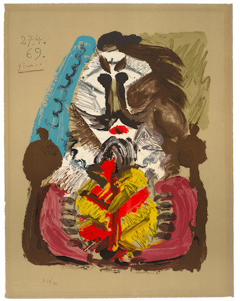 After Pablo Picasso (1881-1973); One Plate, from Les portraits imaginaires; image 1