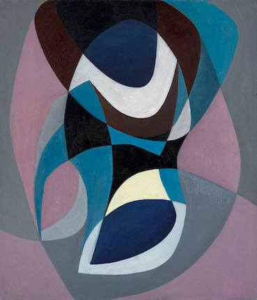 Charles Green Shaw (1892-1974) Untitled (Plastic Polygon Abstract Form) 28 1/8 x 24 3/8 in. (71.4 x 61.9 cm.) (Painted in 1935.) image 1