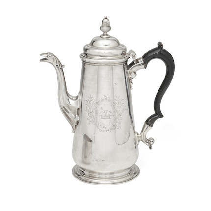 A GEORGE II SILVER COFFEE POT by Thomas Whipham, London, 1751 image 1