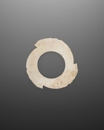 A JADE NOTCHED DISC, YABI Late Neolithic period - early Shang dynasty image 3