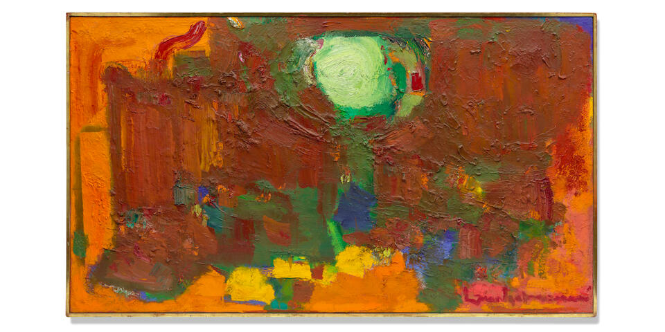 HANS HOFMANN (1880-1966) Let There Be Light (And the Sun Beautiful as She Was and Pregnant – Scattered Her Colours All over the Earth) 1955-1961