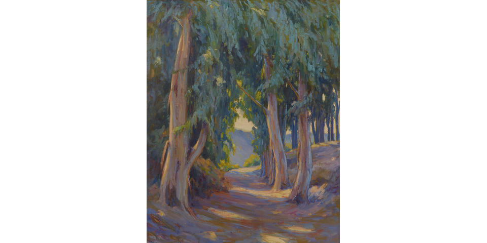 Jean Mannheim (1861-1945) Eucalyptus Landscape 45 x 36 in.  framed 50 x 41 1/2 in.