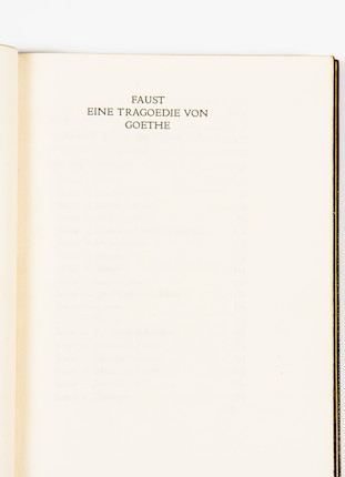 Goethe, Johann Wolfgang von (1749-1832) Faust Eine Tragodie von Goethe, Hammersmith Printed by T.J. Cobden-Sanderson & Emery Walker at the Doves Press, 1906-1910 image 6