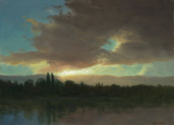 Albert Bierstadt (1830-1902) Evening Sky 14 1/8 x 19 1/8 in. (35.9 x 48.6 cm.) image 1