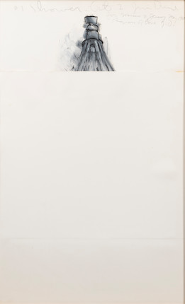 Jim Dine (American, born 1935) 1 Shower (framed 41 1/2 x 27 1/2 in) image 1
