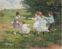 Thumbnail of Edward Henry Potthast (American, 1857-1927) Ring Around the Rosie 24 x 30 in. (61.0 x 76.2 cm) framed 34 x 40 x 1 1/2 in. image 1