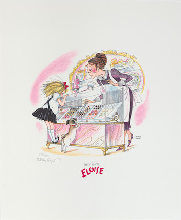 THREE SIGNED ELOISE PRINTS. KNIGHT, HILARY. B.1926. Eloise as Fairy Princess Star-Spangley. * Sweet Shoppe * Picnic in the Park with Unexpected Guests. image 3