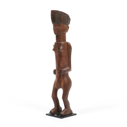 A Chokwe wood figure  ht. 18 3/4 in. image 1