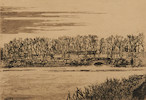Thumbnail of James Ensor (1860-1949); Le pont du bois à Ostende; image 1