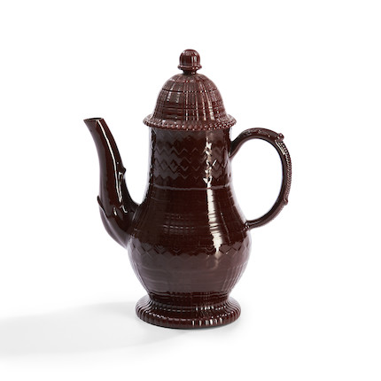 Staffordshire Glazed Redware Coffeepot and Cover England, mid 18th century, image 1