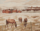 Thumbnail of Pasquale (Patsy) Santo (American, 1893-1975) Horses and Barns sight size 13 3/4 x 17 3/4 in. (34.9 x 45.1 cm) framed 23 3/4 x 27 3/4 in. image 1
