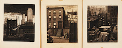 Thumbnail of William Sharp (American, 1900-1961); Three New York Views Third Avenue Nocturn, Manhattan Gossip, and Blue Monday on Second Ave; image 4
