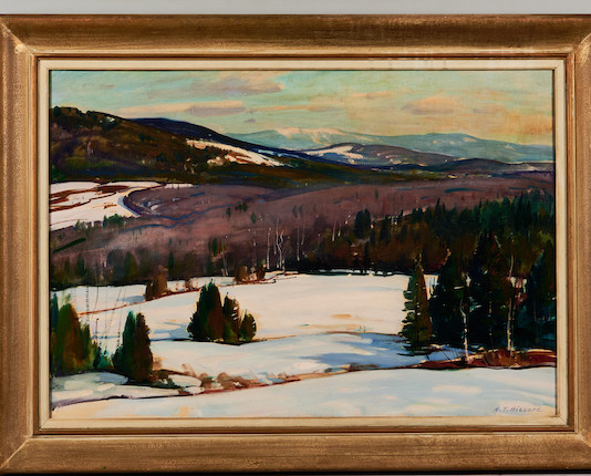 Aldro Thompson Hibbard (American, 1886-1972) Distant Range 22 x 32 in. (55.9 x 81.3 cm) framed 28 3/4 x 38 3/4 in. image 6