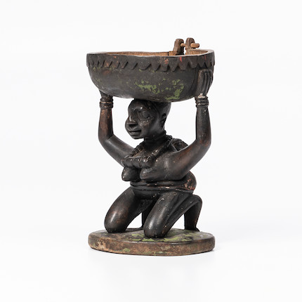 A Yoruba bowl ht. 8 3/4, wd. 5 1/2 in. image 1