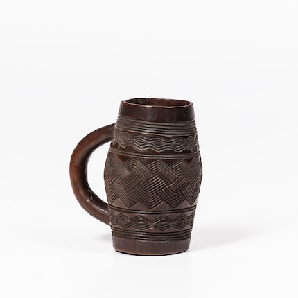 A Kuba palm wine cup ht. 5 7/8 in. image 1