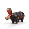 Thumbnail of A PAINTED WOOD FIGURE OF A HIPPO length 14 1/2in (37cm) image 2