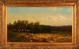 Thumbnail of Edward B. Gay (American, 1837-1928) Farm Landscape signed and dated 'Edward Gay 1870' (lower right) 22 x 40 in. (55.9 x 101.6 cm)  (framed 29 3/4 x 47 3/4 in. ) image 6