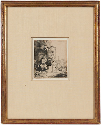 Rembrandt Harmensz van Rijn (1606-1669); Christ and the Woman from Samaria Among Ruins; image 2