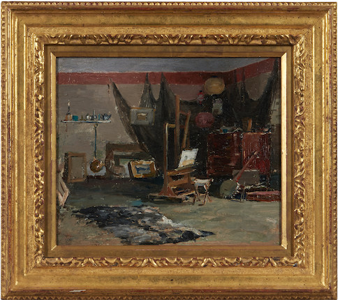 Charles Herbert Woodbury (American, 1864-1940) Studio Interior 10 x 12 in. (25.4 x 30.5 cm) framed 15 1/2 x 17 1/2 in. image 2