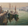 Thumbnail of Melville F. Stark (American, 1903-1987) Gloucester Harbor 24 1/2 x 29 5/8 in. (62.5 x 75.5 cm) framed 30 1/4 x 35 1/2 x in. image 1