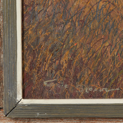 Eric Sloane (American, 1905-1985) Stone Barns in Autumn  23 1/8 x 35 1/4 in. (58.8 x 89.5 cm) framed 31 1/4 x 43 in. image 2