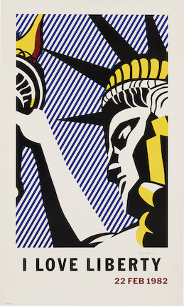 Roy Lichtenstein (1923-1997); I Love Liberty Poster; image 1