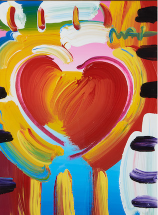 Peter Max (American, born 1937) Heart Series IV, Version II sight size 19 1/2 x 15 1/2 in. (49.5 x 39.4 cm) framed 30 1/2 x 26 1/2 x 1 1/2 in. image 1