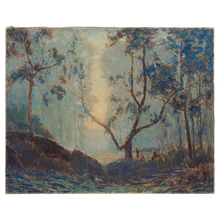 Leonard Ochtman (American, 1854-1935) The Spirit of Fontainebleau 24 x 30 in. (61.0 x 76.2 cm) unframed image 1