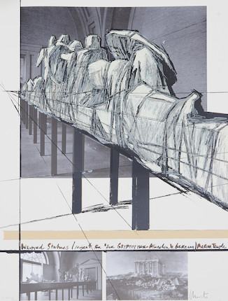 Christo & Jeanne-Claude (1935-2020; 1935-2009); Wrapped Statues / Project for Die Glyptothek, München; image 1