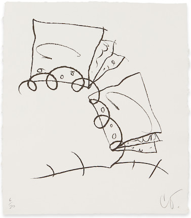 Claes Oldenburg (1929-2022); Notebook Torn in Half (State II); image 1