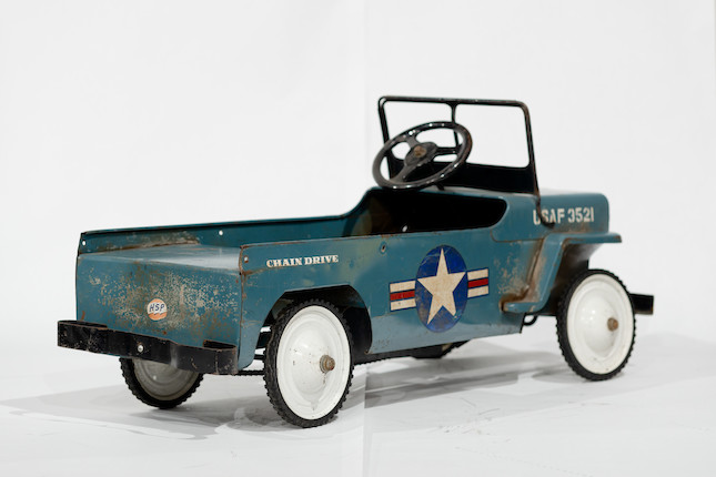 Vintage Hamilton 'USAF Jeep' Pedal Car with Trailer image 5