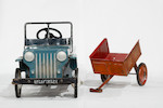 Thumbnail of Vintage Hamilton 'USAF Jeep' Pedal Car with Trailer image 4