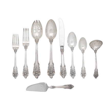 AN AMERICAN STERLING SILVER FLATWARE SERVICE FOR FOURTEEN by Wallace Silversmiths, Wallingford, CT image 1