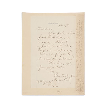 Garfield, James A. (1831-1881), Autograph Letter Signed image 1