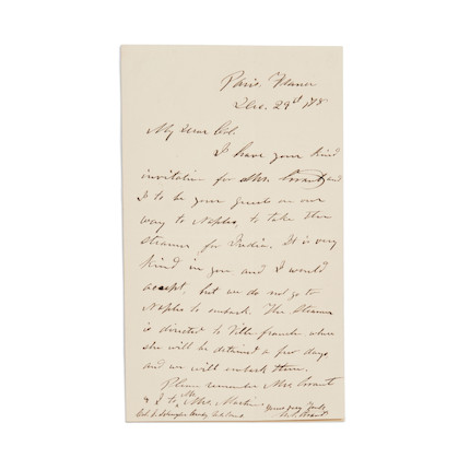 Grant, Ulysses S. (1822-1885), Autograph Letter Signed image 1