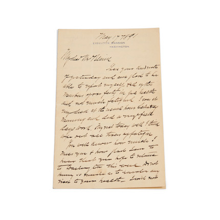 Harrison, Benjamin (1833-1901), Autograph Letter Signed image 1