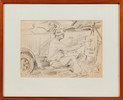Thumbnail of Peggy Bacon (American, 1895-1987) The Artist (Alexander Brook) sight size 8 3/4 x 12 1/2 in. (22.2 x 31.8 cm) framed 15 1/4 x 18 3/4 in. image 2