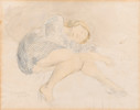 Thumbnail of Raphael Soyer (American, 1899-1987) Reclining Woman 13 7/8 x 16 7/8 in. (35.3 x 42.9 cm) matted, unframed image 1
