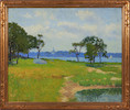 Thumbnail of Joseph Eliot Enneking (American, 1881-1942) View of a Church Across the River 25 x 30 in. (63.5 x 76.2 cm) framed 28 1/2 x 33 1/2 in. image 2