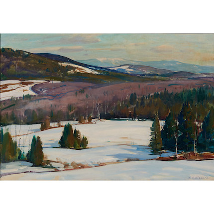 Aldro Thompson Hibbard (American, 1886-1972) Distant Range 22 x 32 in. (55.9 x 81.3 cm) framed 28 3/4 x 38 3/4 in. image 1