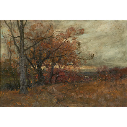 Charles Paul Gruppe (American, 1860-1940) Autumn in the Catskills 14 x 20 in. (35.5 x 50.8 cm) framed 24 1/2 x 30 1/2 in. image 1