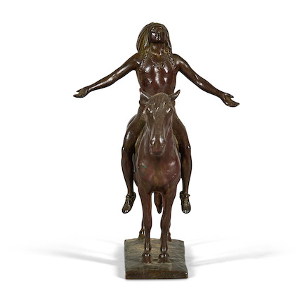 Cyrus Edwin Dallin (American, 1861-1944) Appeal to the Great Spirit height 8 3/4 in. (22.5 cm) (including base) image 4