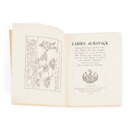 Barnes, Djuna (1892-1982) A Lady of Fashion  Ladies Almanack, first edition, Paris Printed for the Author and sold by Edward W. Titus at the sign of the Black Manikin, 1928. image 4