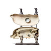 Thumbnail of A PATINATED CAST ALUMINUM ANATOMICAL MODEL OF A PIG ON STAND height 12 1/4in (31cm); width 15in (38cm) image 2