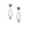 Thumbnail of A PAIR OF GOLD, GEM-SET AND DIAMOND EARRINGS image 1