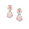 Thumbnail of A PAIR OF GOLD, PINK OPAL, SAPPHIRE AND DIAMOND EARRINGS image 1