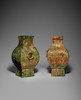 Thumbnail of A PAIR OF ARCHAIC BRONZE SQUARE WINE VESSELS, FANG HU Han dynasty (2) image 2