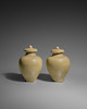 Thumbnail of TWO GREEN GLAZED STONEWARE JARS AND COVERS Sui dynasty (2) image 2